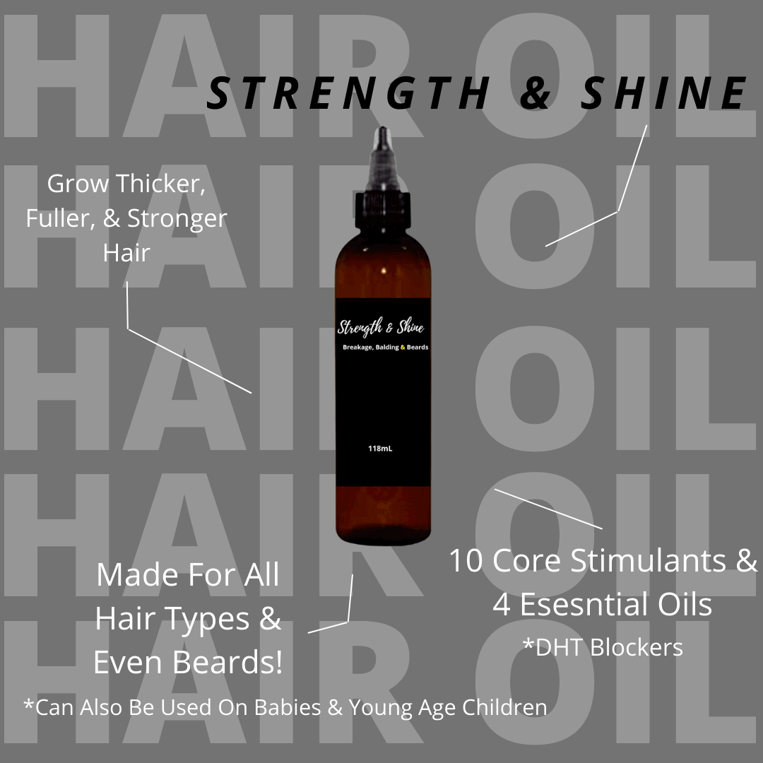 Strength & Shine Hair Oil | Breakage, Balding & Beards